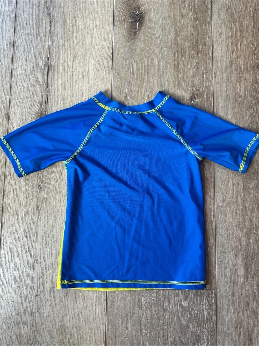 Paw Patrol Chase Rash Guard Swim Shirt Boys Blue Green Short Sleeve Size 5T